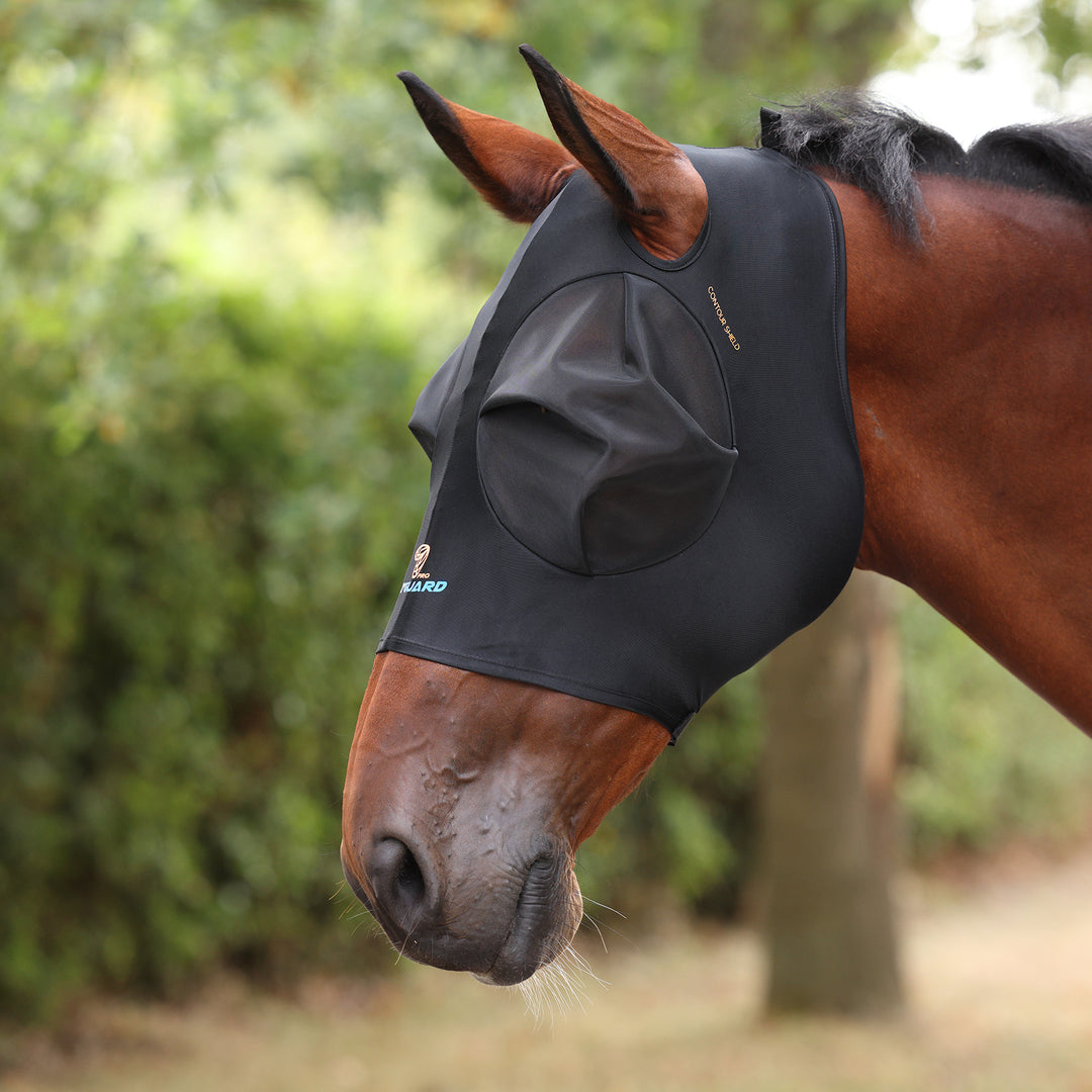 Shires FlyGuard Pro Stretch Fly Mask with Ear Holes
