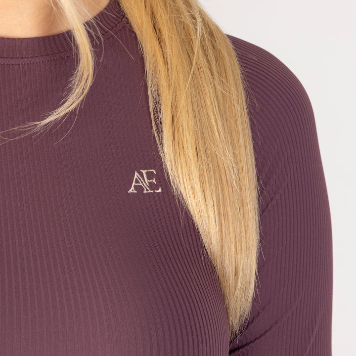 Aubrion Equestrian Ladies Ribbed Long Sleeve Top