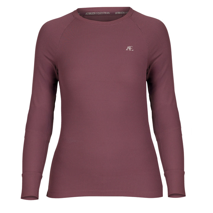 Aubrion Equestrian Ladies Ribbed Long Sleeve Top