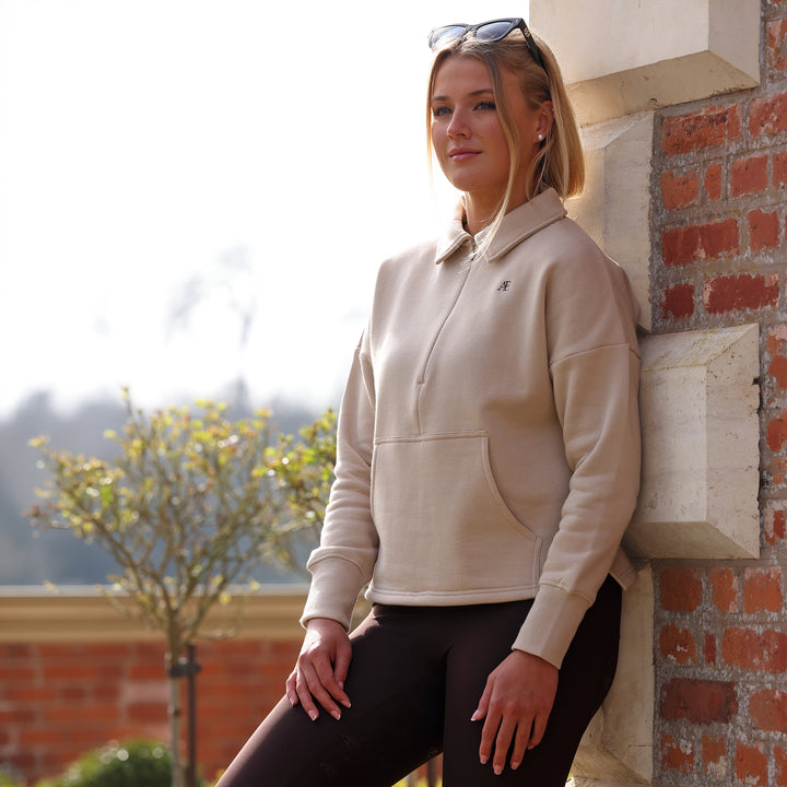 Aubrion Equestrian Ladies Quarter Zip Sweater