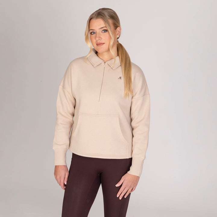 Aubrion Equestrian Ladies Quarter Zip Sweater
