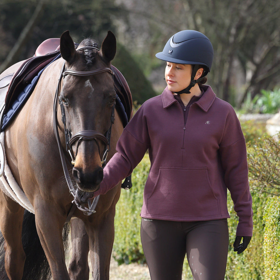 Aubrion Equestrian Ladies Quarter Zip Sweater