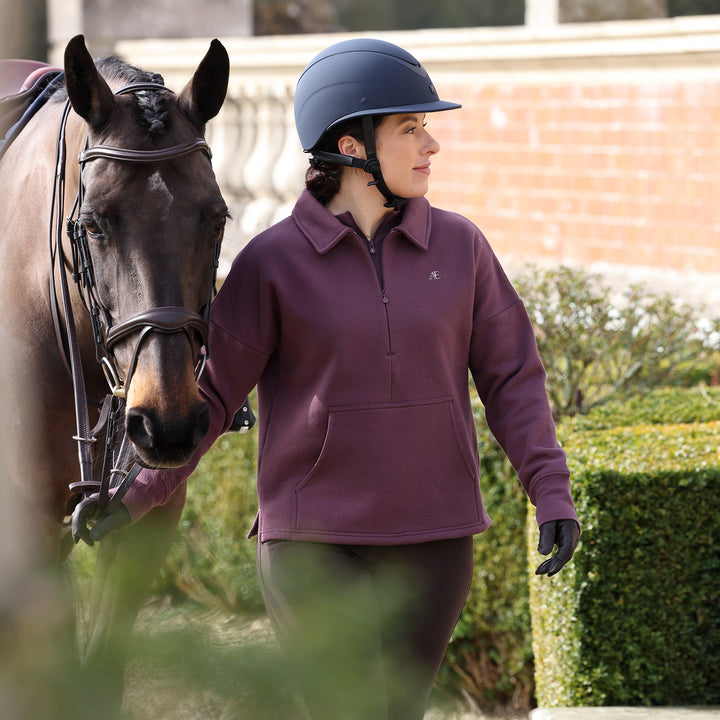 Aubrion Equestrian Ladies Quarter Zip Sweater