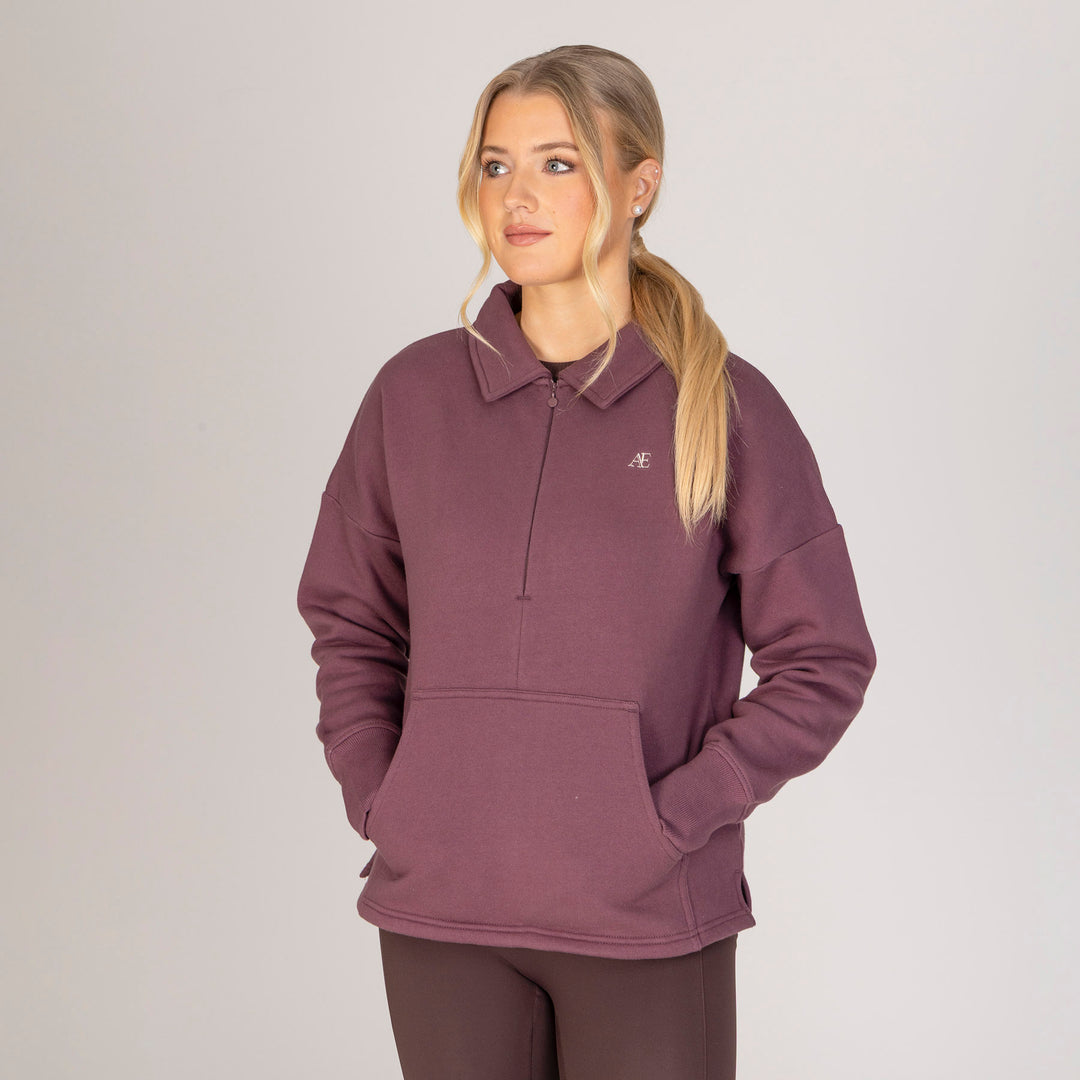 Aubrion Equestrian Ladies Quarter Zip Sweater
