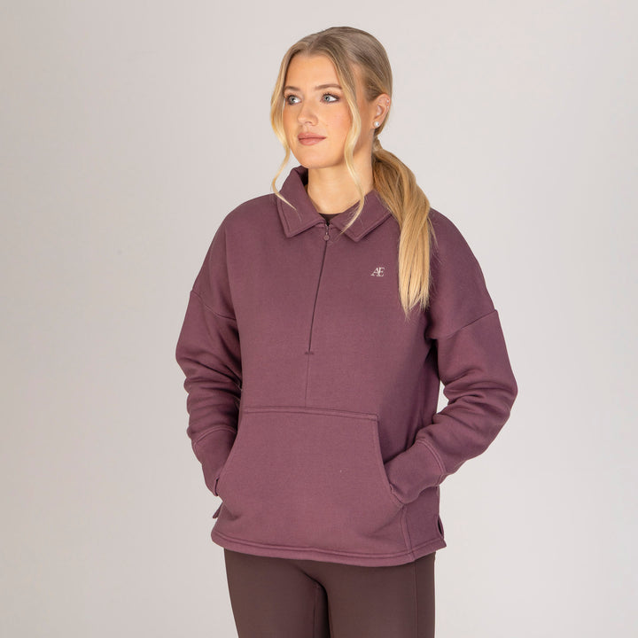 Aubrion Equestrian Ladies Quarter Zip Sweater