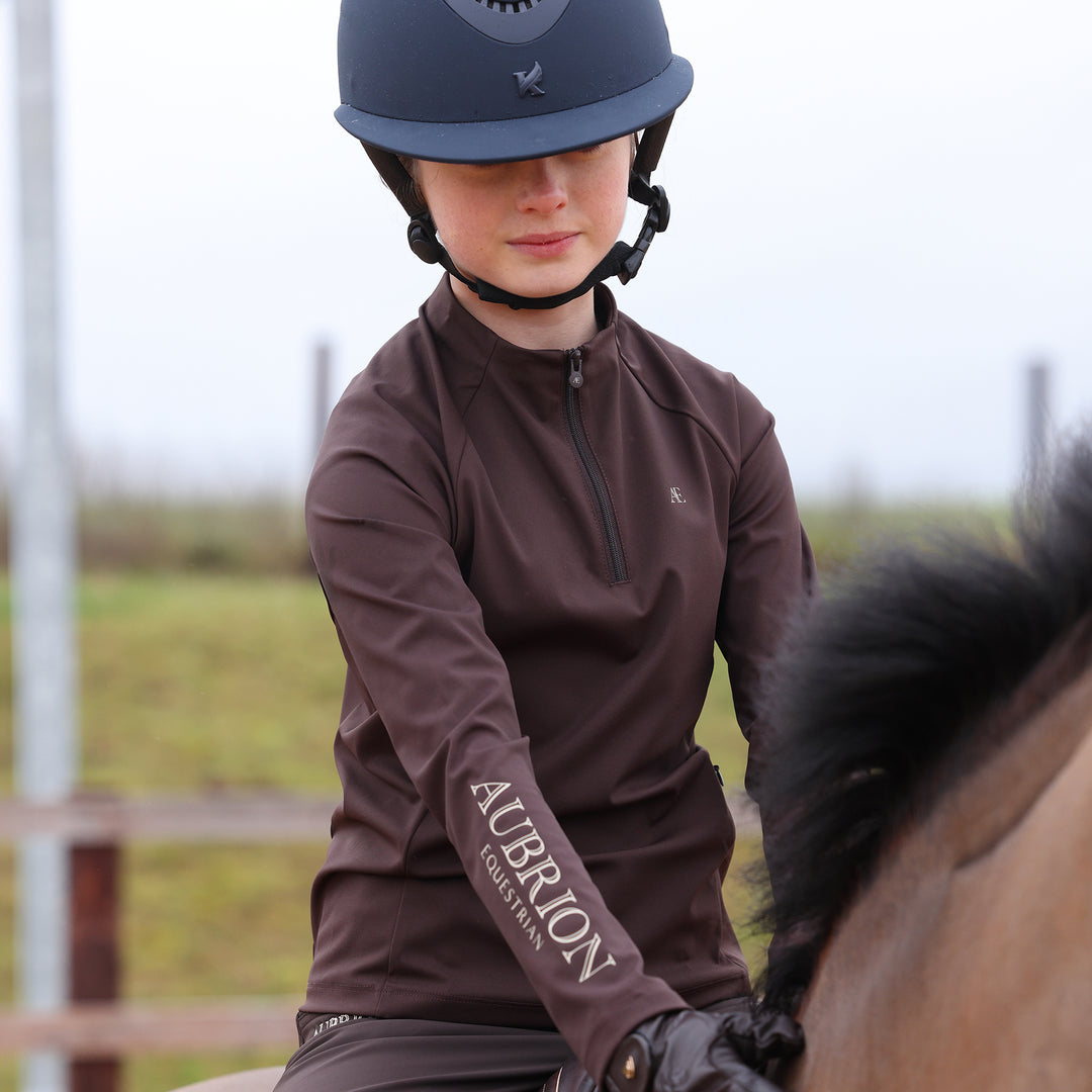 Aubrion Equestrian Young Rider Winter Long Sleeve Base Layer