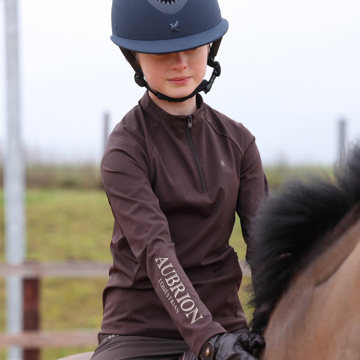 Aubrion Equestrian Young Rider Winter Long Sleeve Base Layer