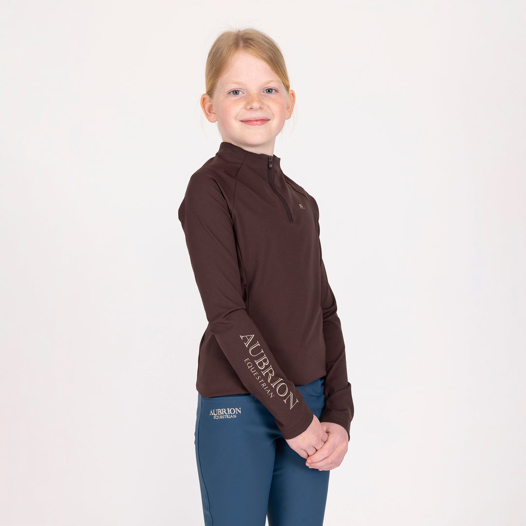 Aubrion Equestrian Young Rider Winter Long Sleeve Base Layer