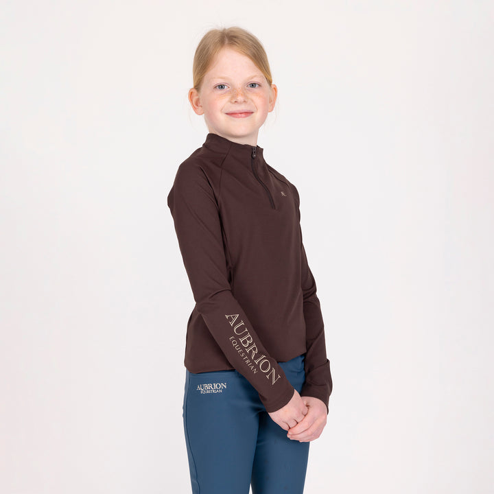 Aubrion Equestrian Young Rider Winter Long Sleeve Base Layer