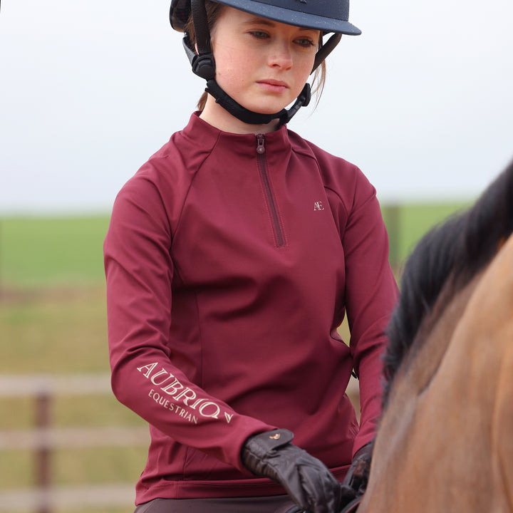 Aubrion Equestrian Young Rider Winter Long Sleeve Base Layer