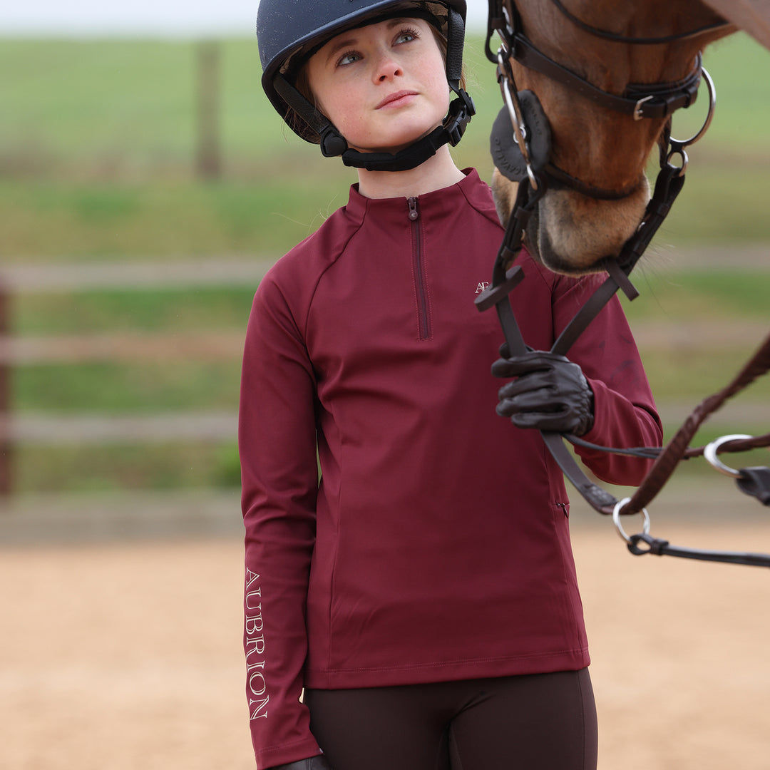 Aubrion Equestrian Young Rider Winter Long Sleeve Base Layer