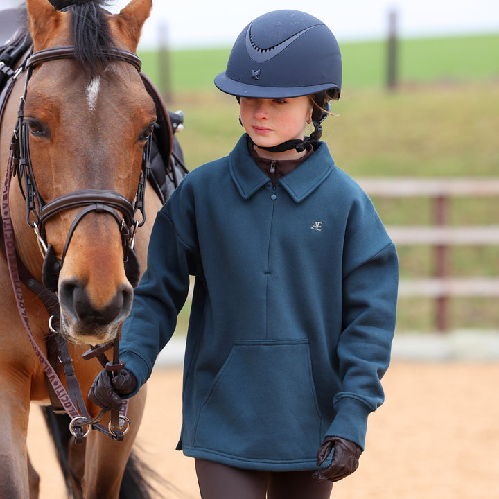 Aubrion Equestrian Young Rider Quarter Zip Sweater
