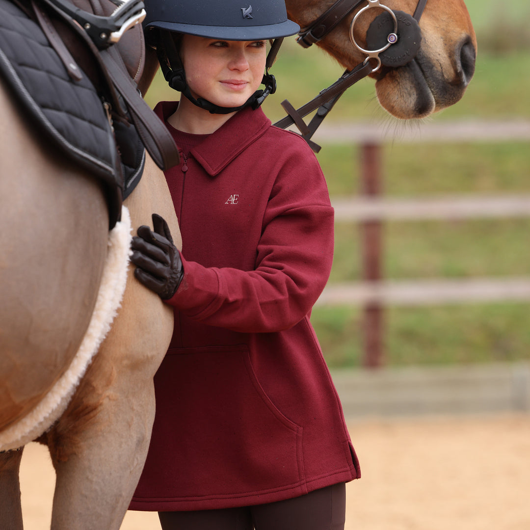 Aubrion Equestrian Young Rider Quarter Zip Sweater