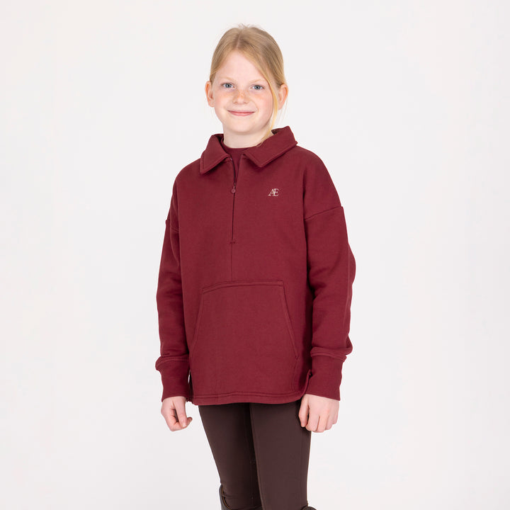 Aubrion Equestrian Young Rider Quarter Zip Sweater