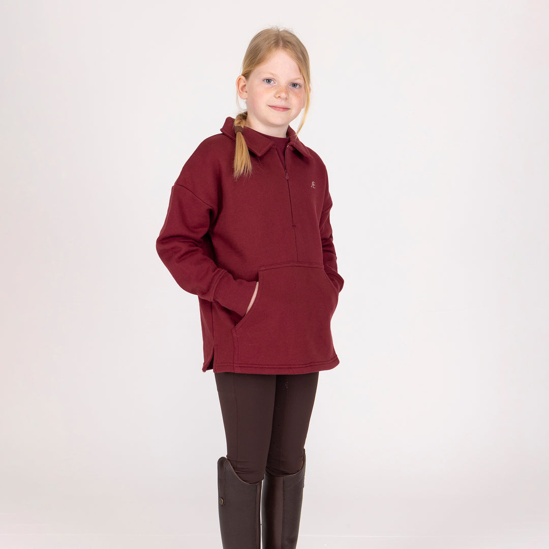 Aubrion Equestrian Young Rider Quarter Zip Sweater