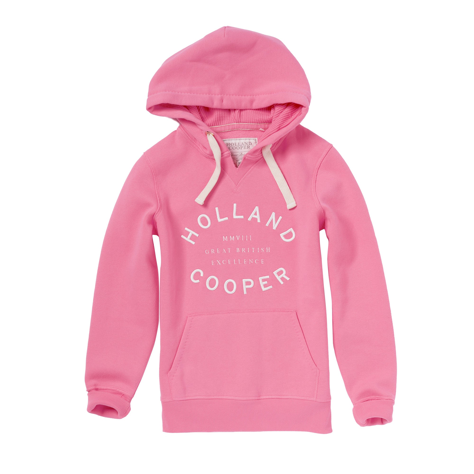 Holland Cooper Ladies Varsity Hoodie Pink Millbry Hill