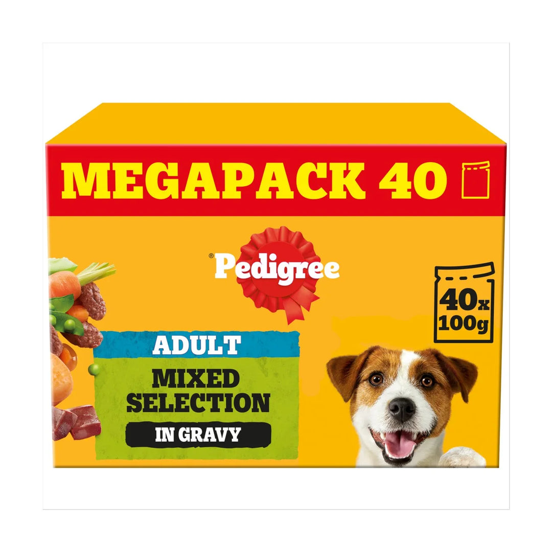Pedigree Mixed Selection in Gravy Dog Food Pouches Mega Pack