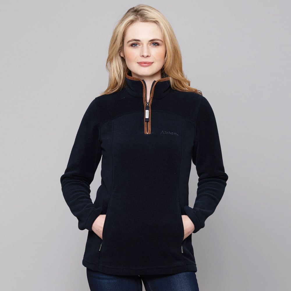 Schoffel Ladies Tilton 1/4 Zip Fleece Navy Size: UK8