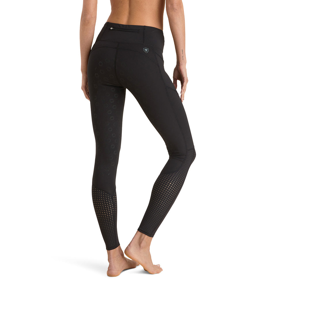 The Ariat Ladies Eos Full Seat Riding Tights in Black#Black