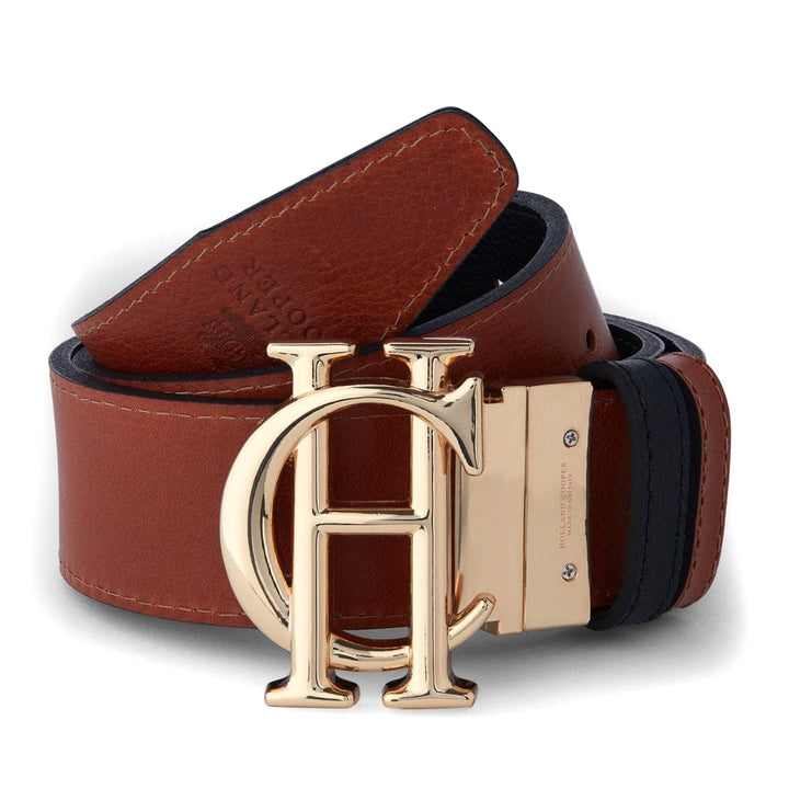 The Holland Cooper Ladies Reversible HC Classic Belt in Black/Brown#Black/Brown