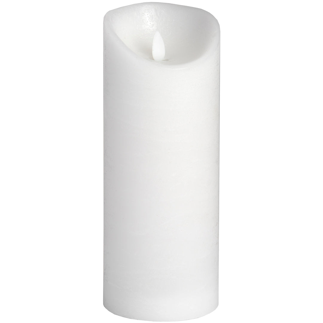 Millbry Hill Luxe Collection 3.5 x9 White Flickering Flame LED Wax Candle