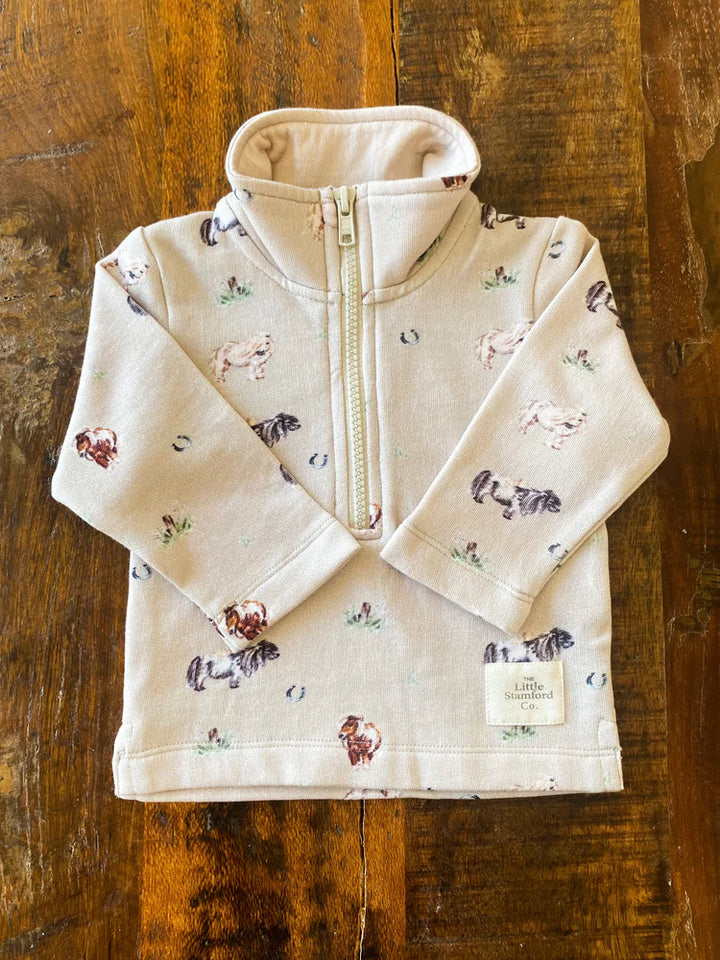 The Little Stamford 1/4 Zip Sweatshirt - Pony