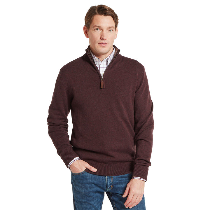 Schoffel Mens Lewis Lambswool 1/4 Zip Jumper
