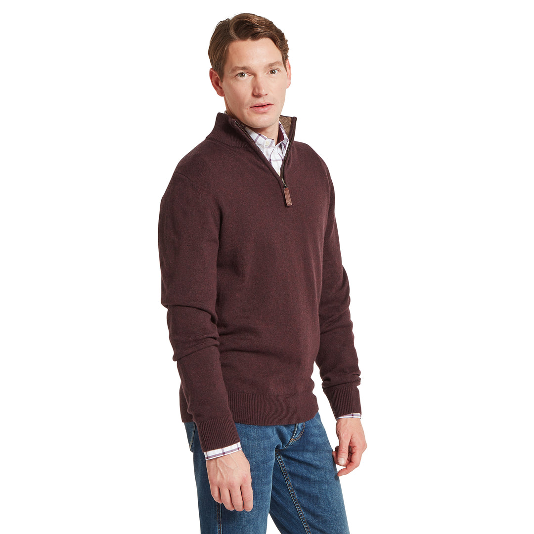 Schoffel Mens Lewis Lambswool 1/4 Zip Jumper