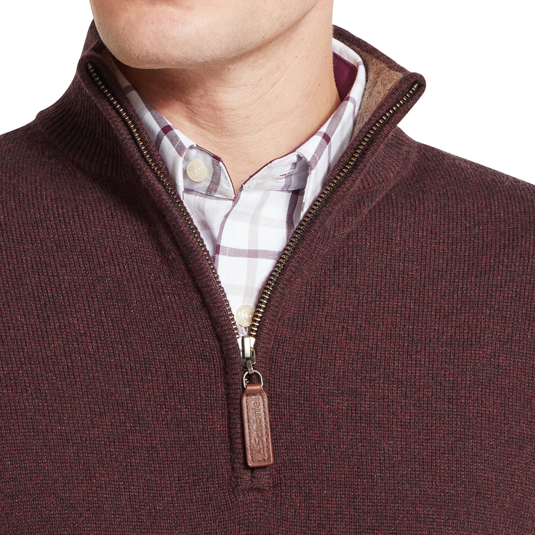 Schoffel Mens Lewis Lambswool 1/4 Zip Jumper