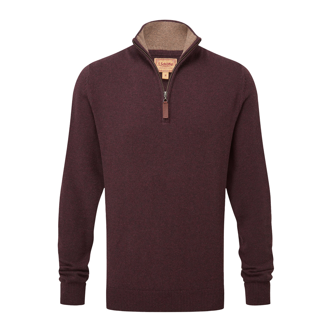 Schoffel Mens Lewis Lambswool 1/4 Zip Jumper