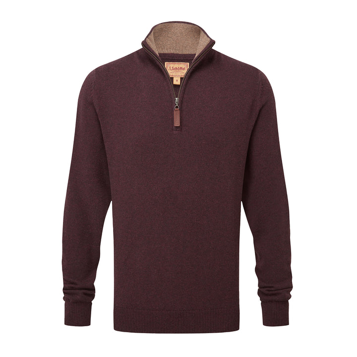 Schoffel Mens Lewis Lambswool 1/4 Zip Jumper