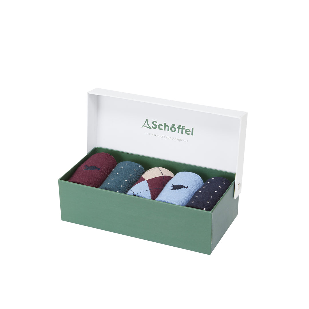 Schoffel Mens Bamboo Sock Gift Box (Box of 5)