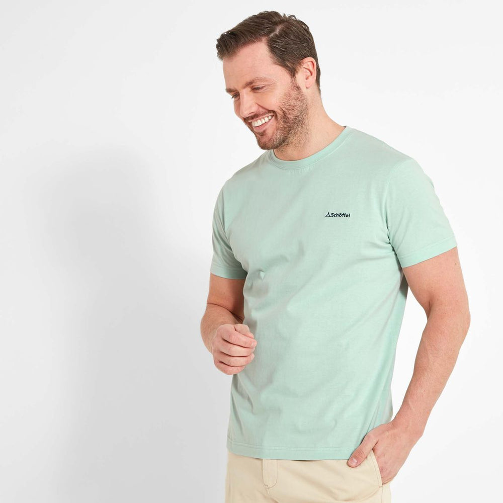 The Schoffel Mens Trevone T Shirt in Light Green#Light Green