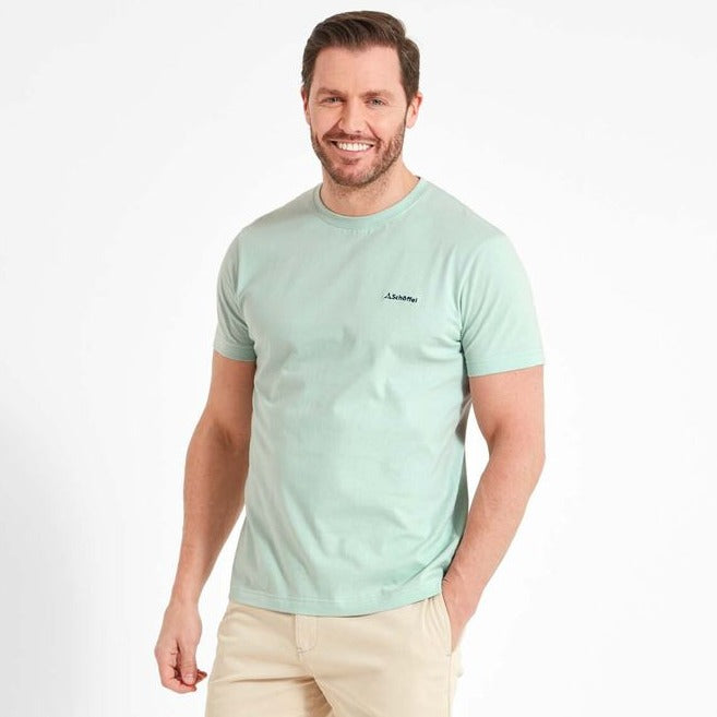 The Schoffel Mens Trevone T Shirt in Light Green#Light Green