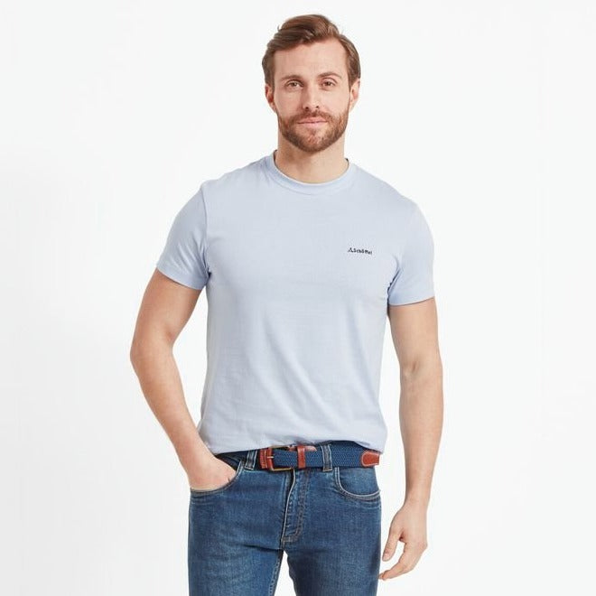 The Schoffel Mens Trevone T Shirt in Sky Blue#Blue