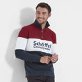 The Schoffel Mens Exeter Heritage 1/4 Zip in Burgundy