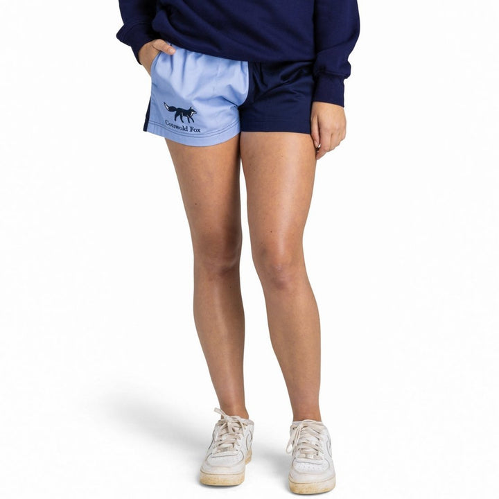 Cotswold Fox Unisex Harlequin Shorts Cornflower Blue