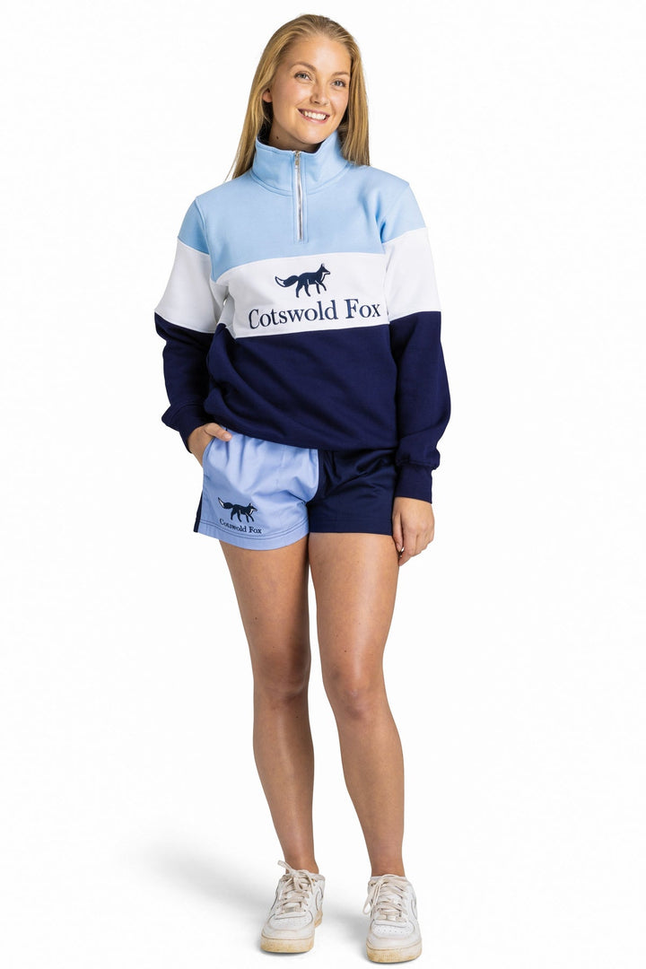 Cotswold Fox Unisex Harlequin Shorts Cornflower Blue
