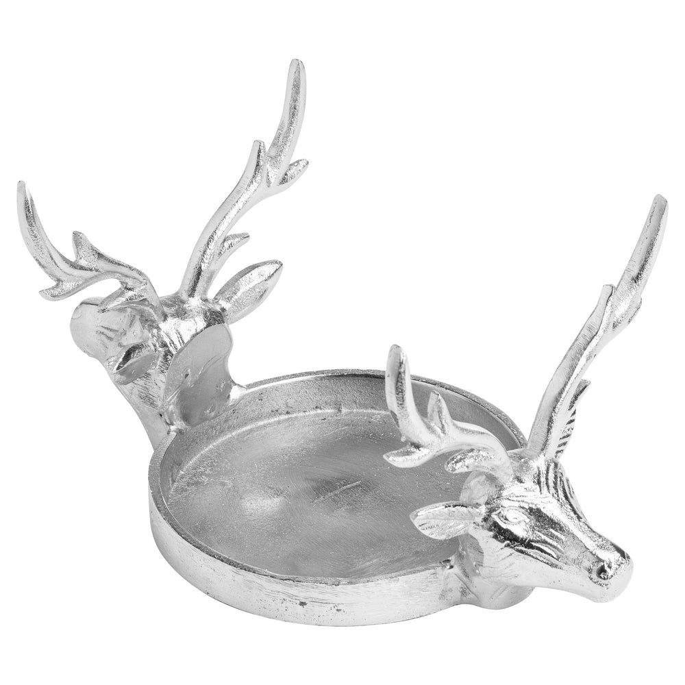 Millbry Hill Farrah Collection Silver Large Stag Candle Holder