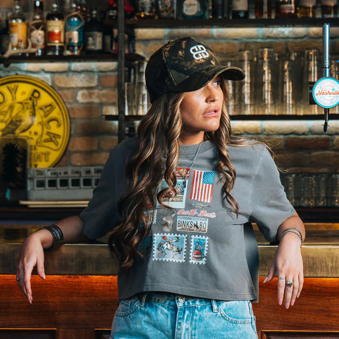 Binks & Boo Ladies Rodeo Heritage Cropped T-Shirt