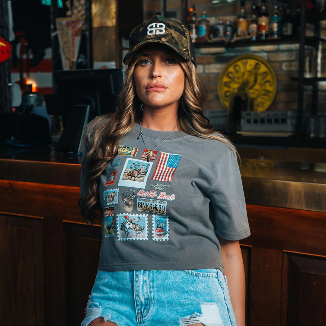 Binks & Boo Ladies Rodeo Heritage Cropped T-Shirt