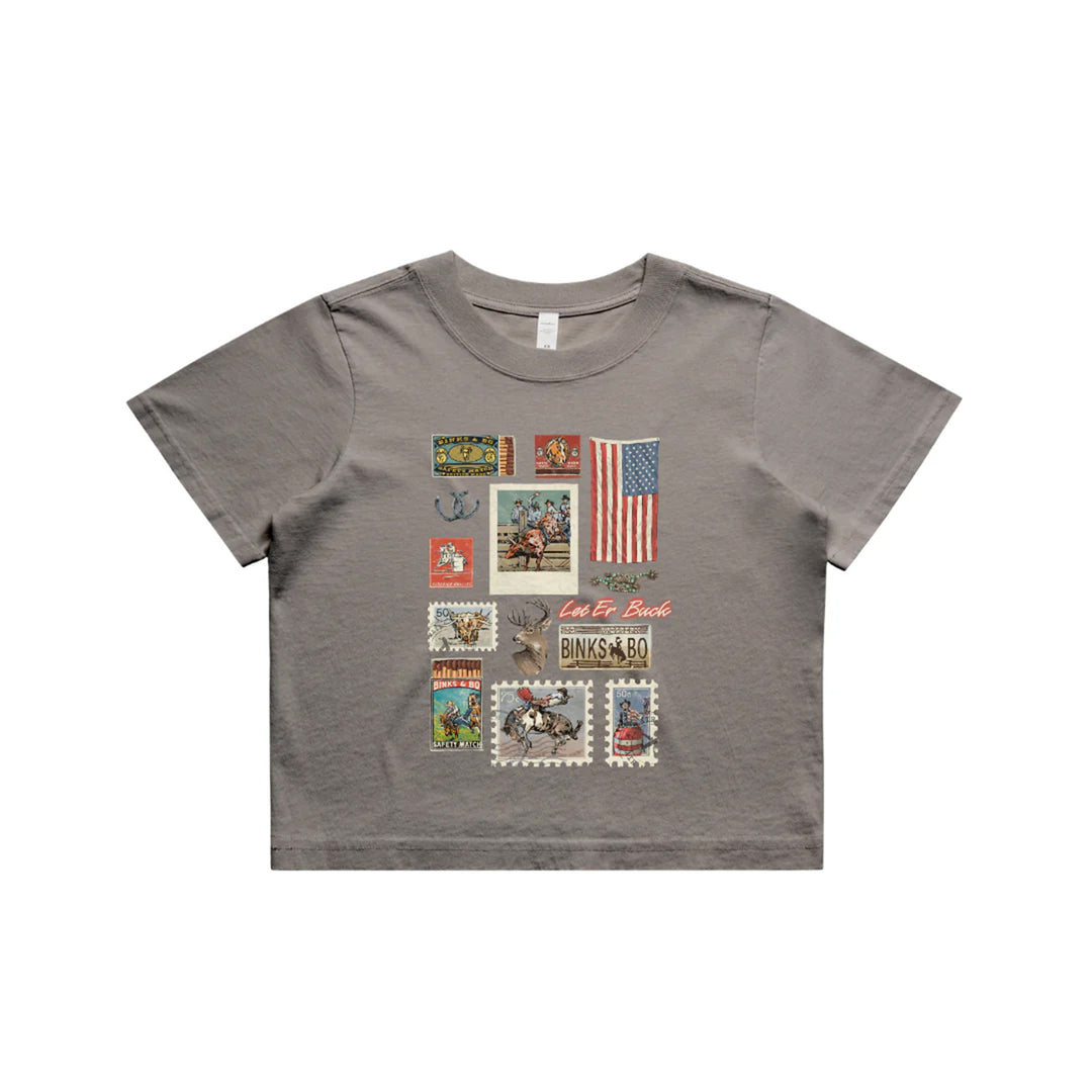 Binks & Boo Ladies Rodeo Heritage Cropped T-Shirt