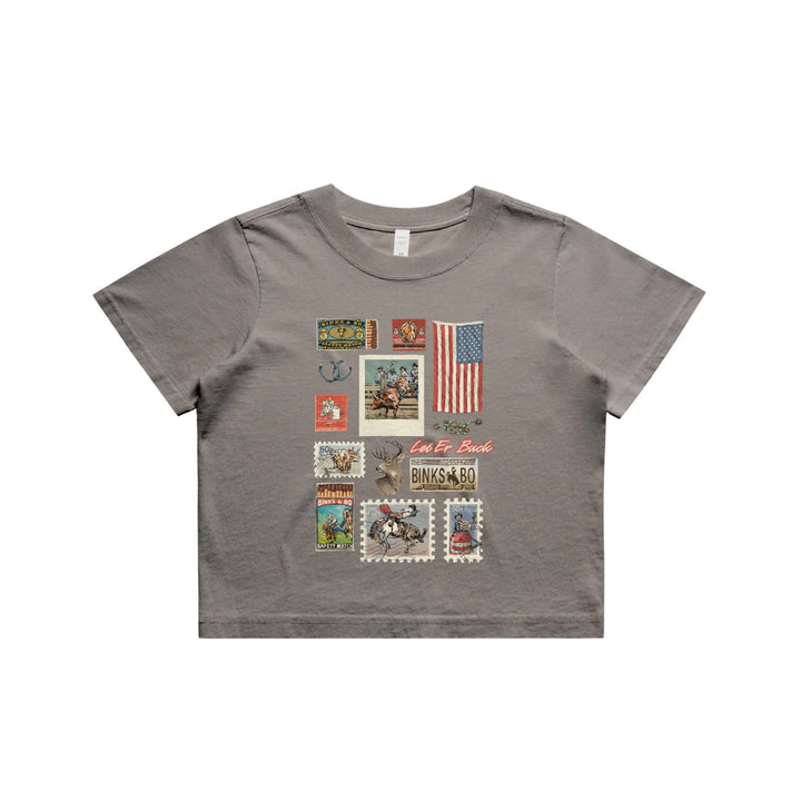 Binks & Boo Ladies Rodeo Heritage Cropped T-Shirt