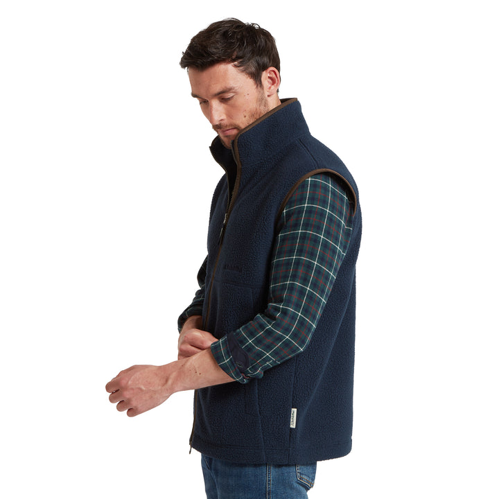 Schoffel Mens Oakham Retro Fleece Gilet