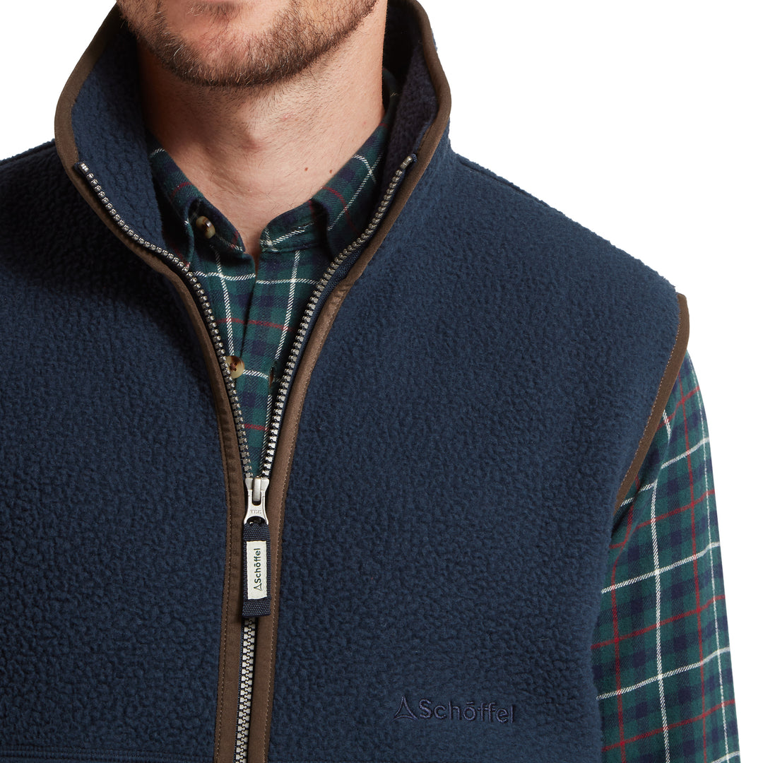 Schoffel Mens Oakham Retro Fleece Gilet