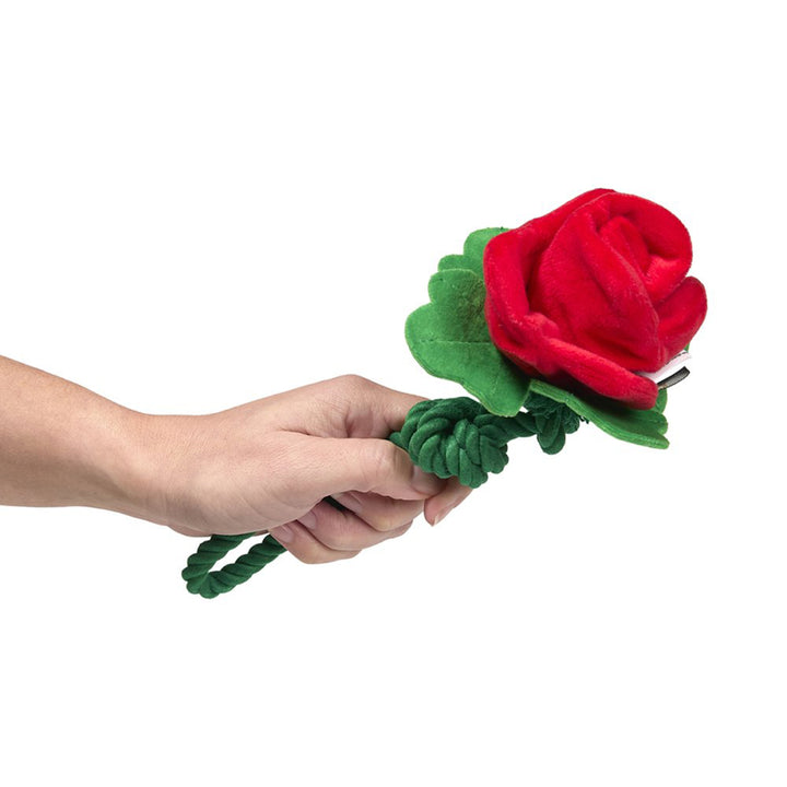 PetFace Buddies Scarlet Rose Plush & Rope Dog Toy
