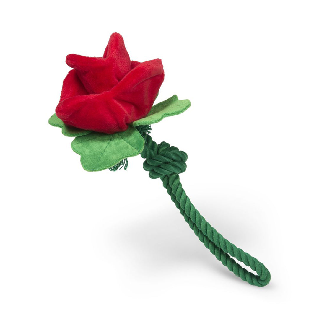 PetFace Buddies Scarlet Rose Plush & Rope Dog Toy