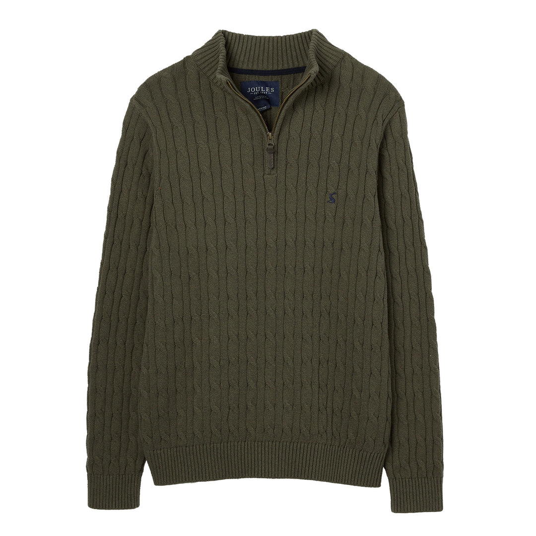 Joules Mens Cable 1/4 Zip Neck Jumper - Main Image