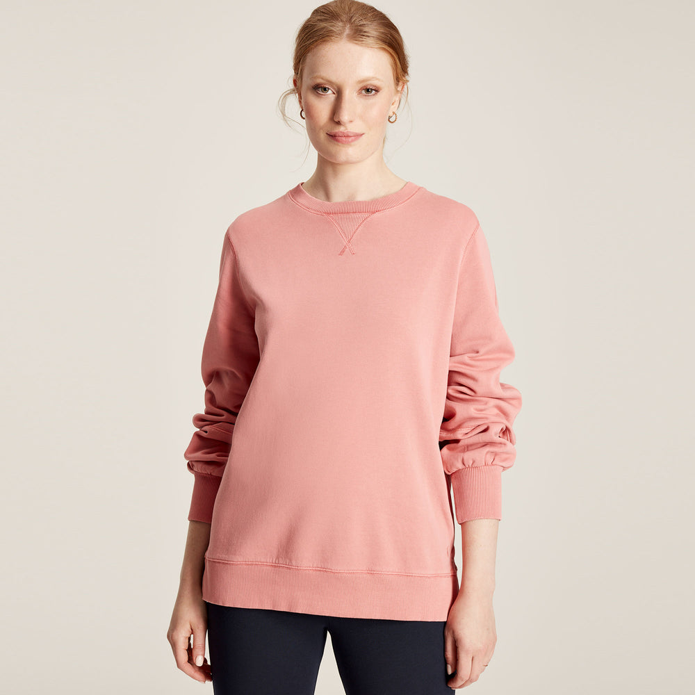 The Joules Ladies Amina Crew Neck Sweat in Light Pink#Light Pink