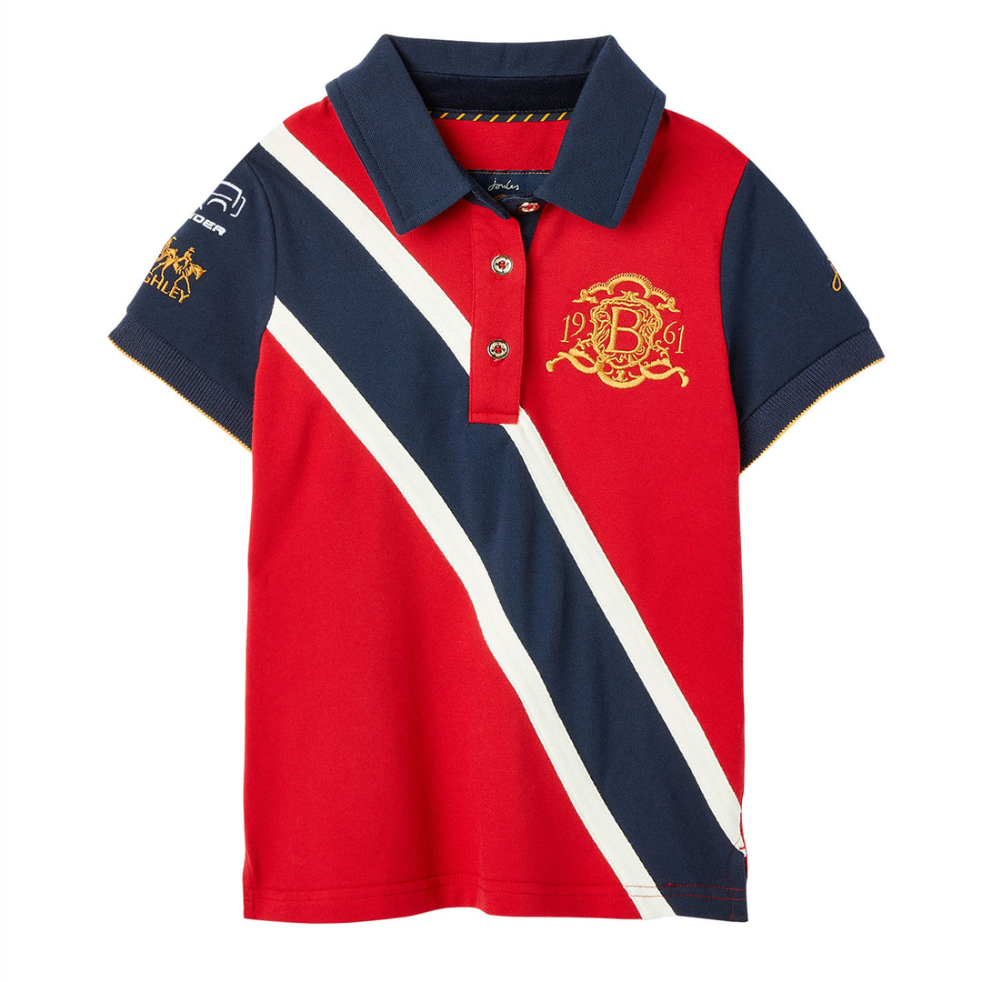 The Joules Girls Burghley Polo in Dark Red#Dark Red